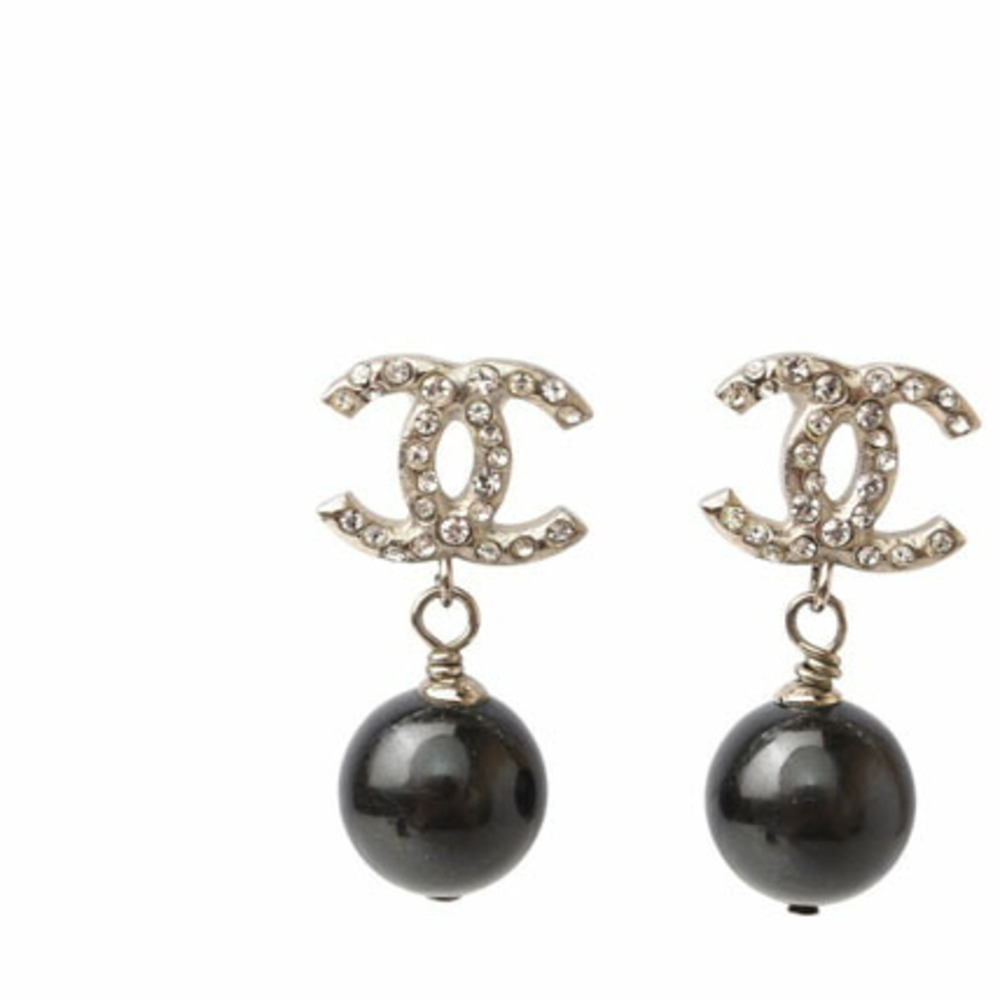 CHANEL Authentic Black Pearl Earrings - Picture 5 of 7